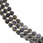 Cordiérite (Iolite) rond plat facetté 8mm x 38cm