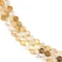 Quartz Hématoïde jaune rond plat facetté 8mm x 38cm