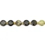 Grenat vert rond plat facetté 8mm x 38cm