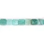 Amazonite bleu, de forme carré facette 6mm x 4 st