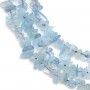 Aquamarine forms in chips x 80cm