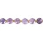Lépidolite rond plat facetté 8mm x 38cm