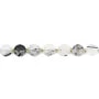 Quartz Rutile noir rond plat facetté 8mm x 38cm