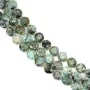 Turquoise Africaine rond plat facetté 8mm x 38cm