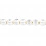Cristal de roche rond plat facetté 8mm x 38cm