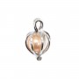 Bélière Cage pour perle non percée 20mm - Argent 925 rhodié x 1pc