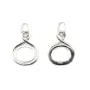 Pendente para cabochão oval 10x12mm - Prata 925 rodinada x 1 unidade