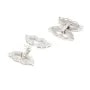 Fecho de pressão com lábios de strass 24x26mm - zircônia cúbica e Prata 925 Rodinada x 1 unidade