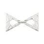 Fermoir à clipser strass triangle 23x40mm - oxyde de zirconium & Argent 925 rhodié x 1pc