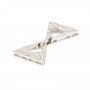 Fermoir à clipser strass triangle 23x40mm - oxyde de zirconium & Argent 925 rhodié x 1pc