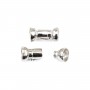 Clasp to clip tube 8x14mm - Rhodium-plated 925 Silver x 1pc