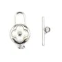 Clasp T Toggle mother-of-pearl clover 11x18mm - Sterling Silver x 1pc