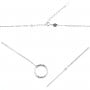 Catena a maglia forzata per perla completamente forata - Argento 925 rodio x 40cm