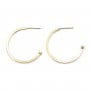Nail Hoop to decorate with round end 30mm - Gold x 2pcs