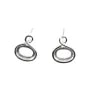 Clou d'oreilles pour cabochon ovale 6x8mm - Argent 925 Rhodié x 2pcs