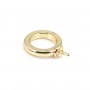 Anello a forma di mezza foratura 14mm - Dorato x 2 pezzi