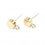 Clou d'oreille redondo plano para decorar 6mm - Dorado x 2 unidades