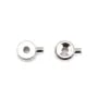Crushed round bead 3mm - Rhodium-plated 925 Silver x 2pcs