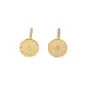 Clou d'oreille soporte para cabujón redondo de 5mm - Dorado x 4 unidades