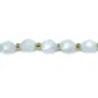 Faceted olive aquamarine 6x8mm x 39cm