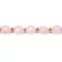 Quartz rose olive facetté 5x6mm x 38cm (47pcs)