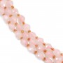 Quartz rose olive facetté 5x6mm x 38cm (47pcs)