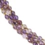 Faceted violet olive Phantom Quartz 6x8mm x 39cm