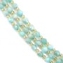 Peruvian olive faceted Amazonite 5x6mm x 38cm (48 pieces)