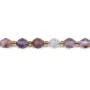 Quartz Fantôme violet olive facetté 5x6mm x 38cm (47pcs)