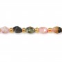Faceted olive tourmaline 5x6mm x 38cm (48 pieces)