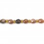 Pierre de lune multicolore noir olive facetté 5x6mm x 39cm (50pcs)
