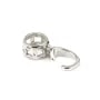 Attache pendentif para Donut (14mm) - 3.8x15mm - Prata 925 rodinada x 1 unidade