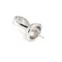 Bail for half-drilled pearl - 14mm - Rhodium plated 925 silver x 1pc