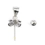 Asola a fiore per perla completamente forata (12mm) - 26mm - Argento 925 rodio x 1pz