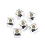 Square bead 3mm - 925 Silver x 6pcs