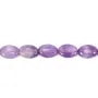Light carved round amethyst 6mm x 40cm