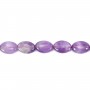 Light carved round amethyst 6mm x 40cm