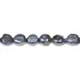 Perlas de agua dulce, azul oscuro, barrocas, 10-12mm x 35cm
