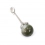Bélière fleur pour perle semi percée - 24mm - Argent 925 rhodié x 1pc