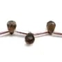 Rauchquarz Tropfen Facette 6x9mm x 40cm