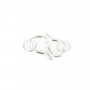 Fermoir S & due anelli, argento 925, 6.5x10mm x 1pc