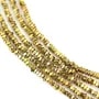 Golden hematite square faceted roundel 2x4mm x 40cm