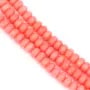 Bambou mer teinté orange Rondelle 4x6mm x  40cm