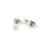 Boucles d'oreilles en perle d'eau douce blanche 4mm x 2pcs