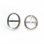 Clou d'oreilles pour cabochon ovale 12x16mm - Argent 925 rhodié x 2pcs