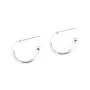 Clou crioulo de orelha bola 15mm - Prata 925 x 2pcs