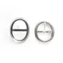 Clou d'oreille para cabujón ovalado de 13x18 mm - Plata de ley rodinada x 2 uds.