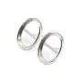 Clou d'oreilles pour cabochon ovale 13x18mm - Argent 925 rhodié x 2pcs
