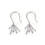 Gancio per orecchino a griffe per semi percée - 25mm - Argento 925 rodio x 2 pezzi