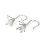 Gancio per orecchino a griffe per semi percée - 25mm - Argento 925 rodio x 2 pezzi